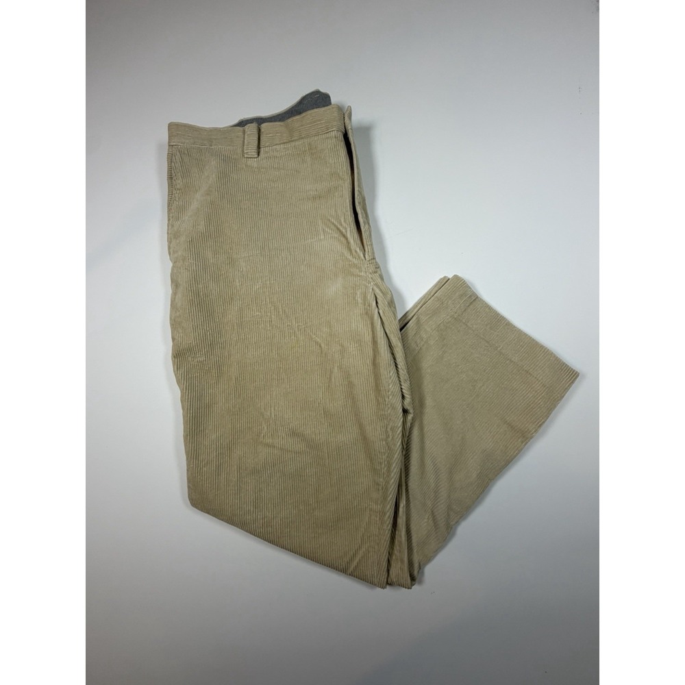 Vintage Brooks Brothers Corduroy Pants 40x32 Beige Tan Cotton Spandex Soft